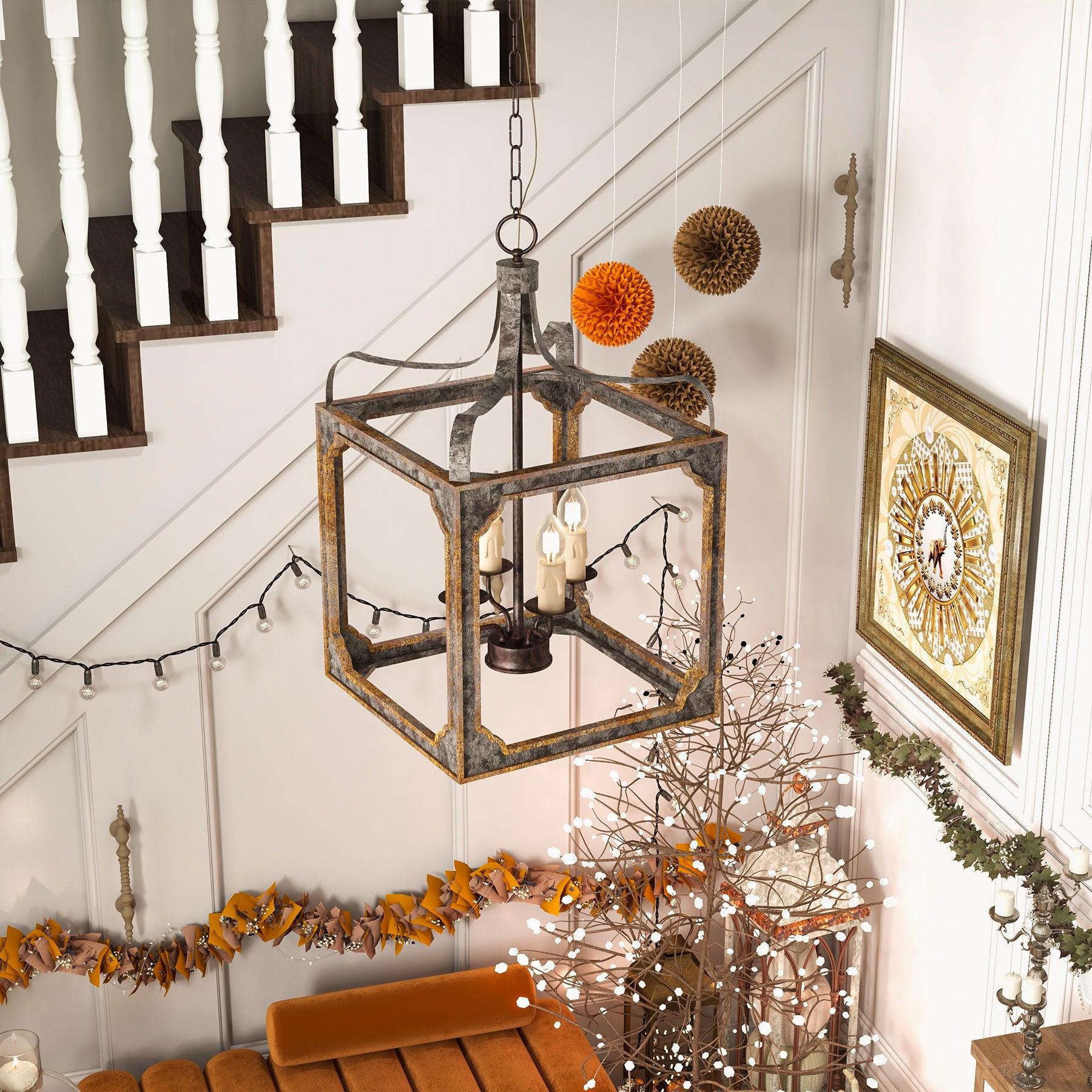 Axis Rustic Cube Chandelier