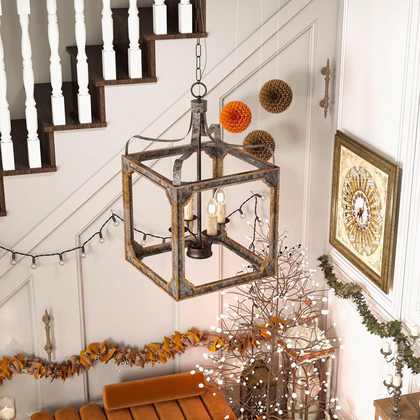 Axis Rustic Cube Chandelier