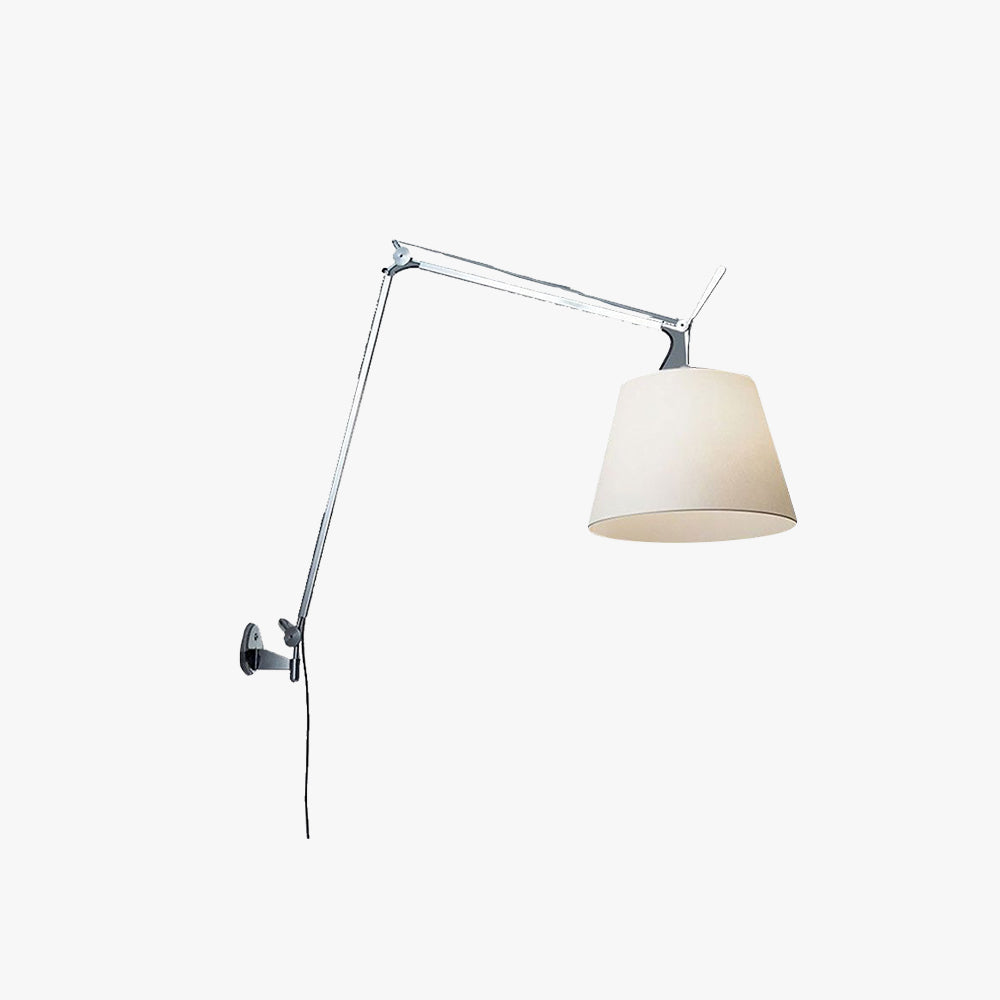 Brady Moderno Aplique, Cúpula, Metal/Textil, Plata, Sala de Estar