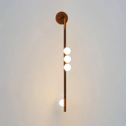 Edge Minimalism Metal Glass Wall Lamp Bedroom Living Room