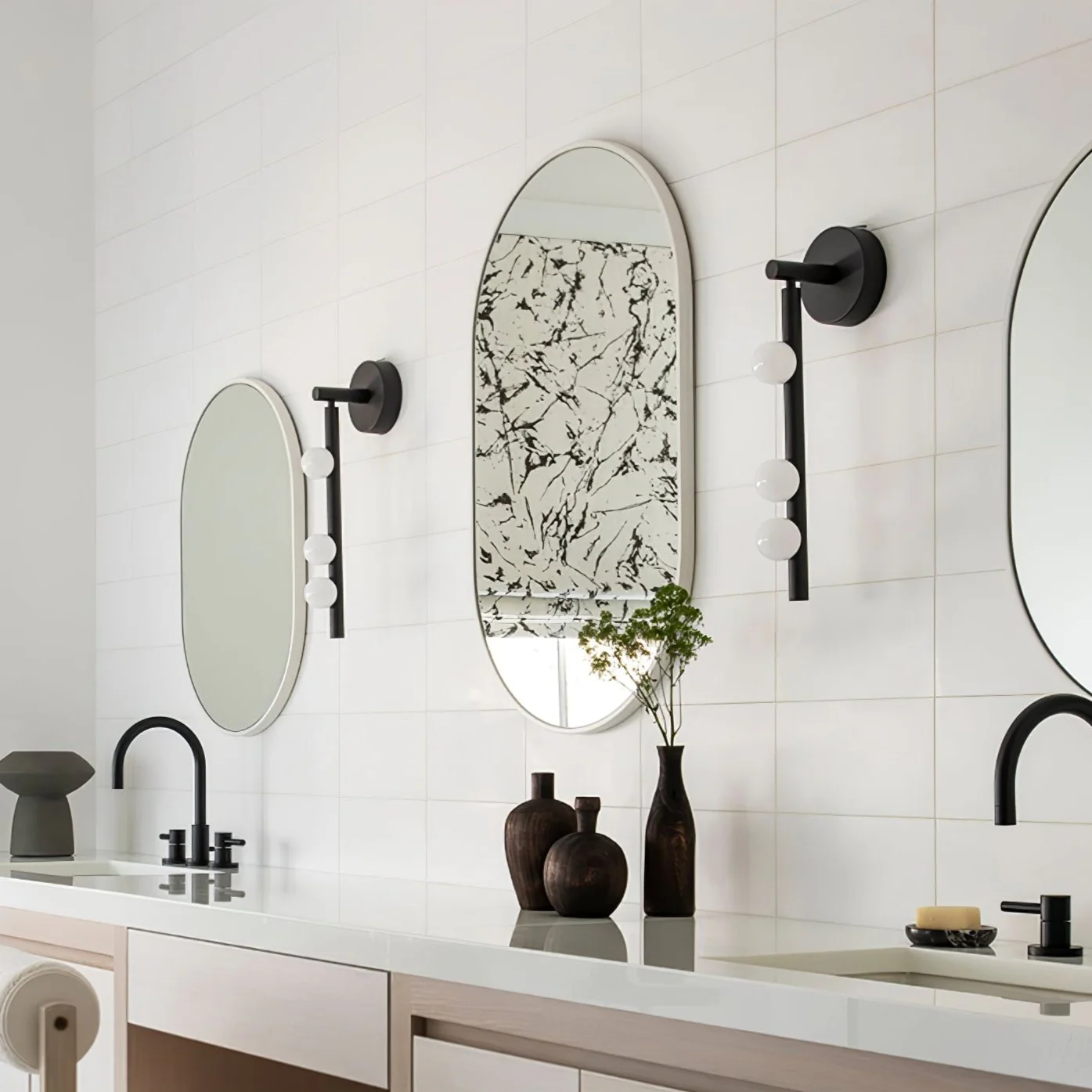 Edge Minimalismo Metal Vidrio Lámpara de Pared Dormitorio Salón