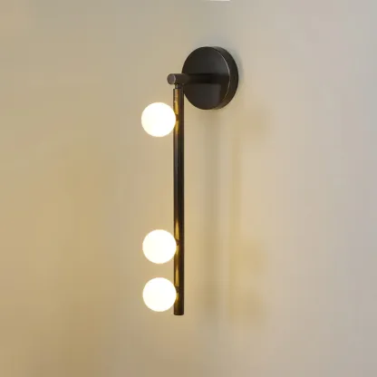 Edge Minimalism Metal Glass Wall Lamp Bedroom Living Room