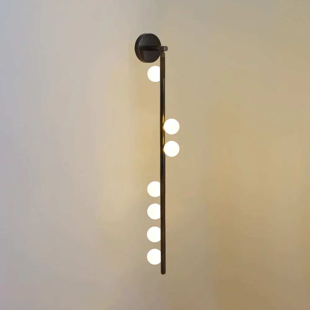 Edge Minimalism Metal Glass Wall Lamp Bedroom Living Room