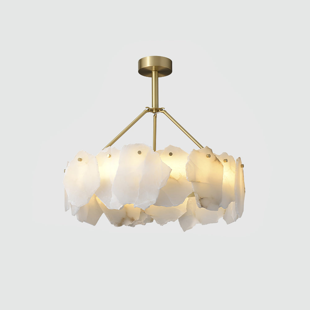 Dune Alabaster Brass Chandelier