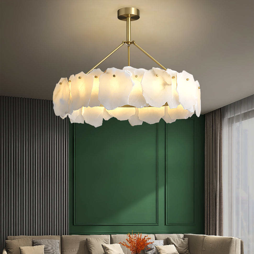 Dune Alabaster Brass Chandelier