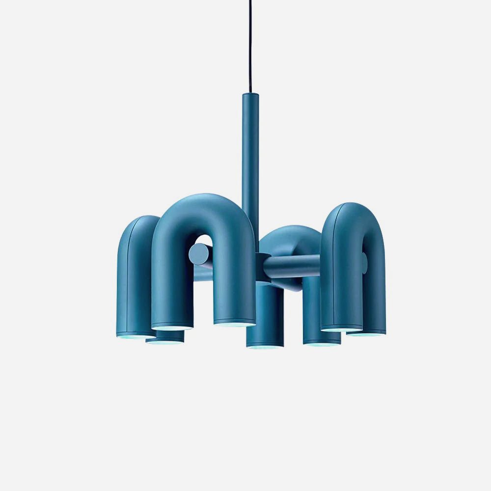 Retro Modular U-Shape Metal Chandelier