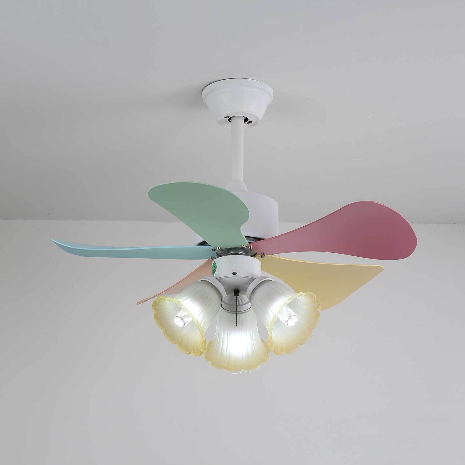 Ventilador de Techo Liora de Cristal Colorido, vista general 7