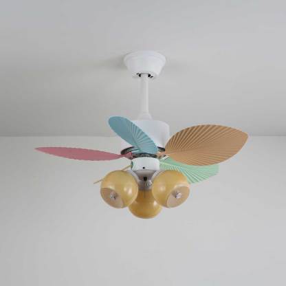 Ventilador de Techo Liora de Cristal Colorido, en una guardería
