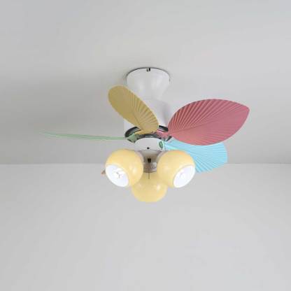 Ventilador de Techo Liora de Cristal Colorido, desde abajo