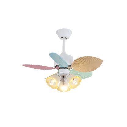 Ventilador de Techo Liora de Cristal Colorido, detalle de la carcasa del motor