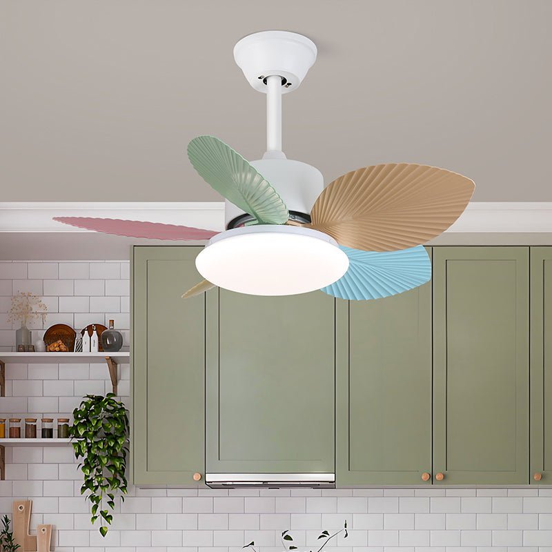Ventilador de Techo Liora de Cristal Colorido, con mando a distancia
