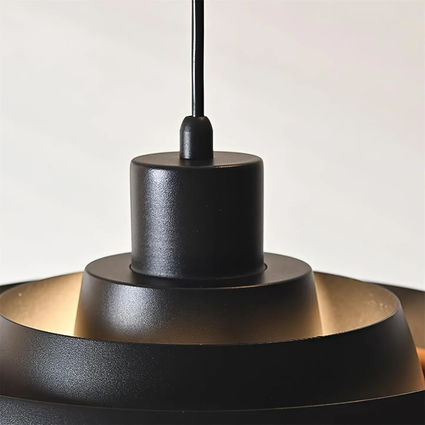 Muto Modern Round Metal Wood Pendant Light Dining Living Room