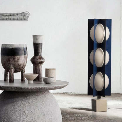 Retro Blue Marble Floor Lamp