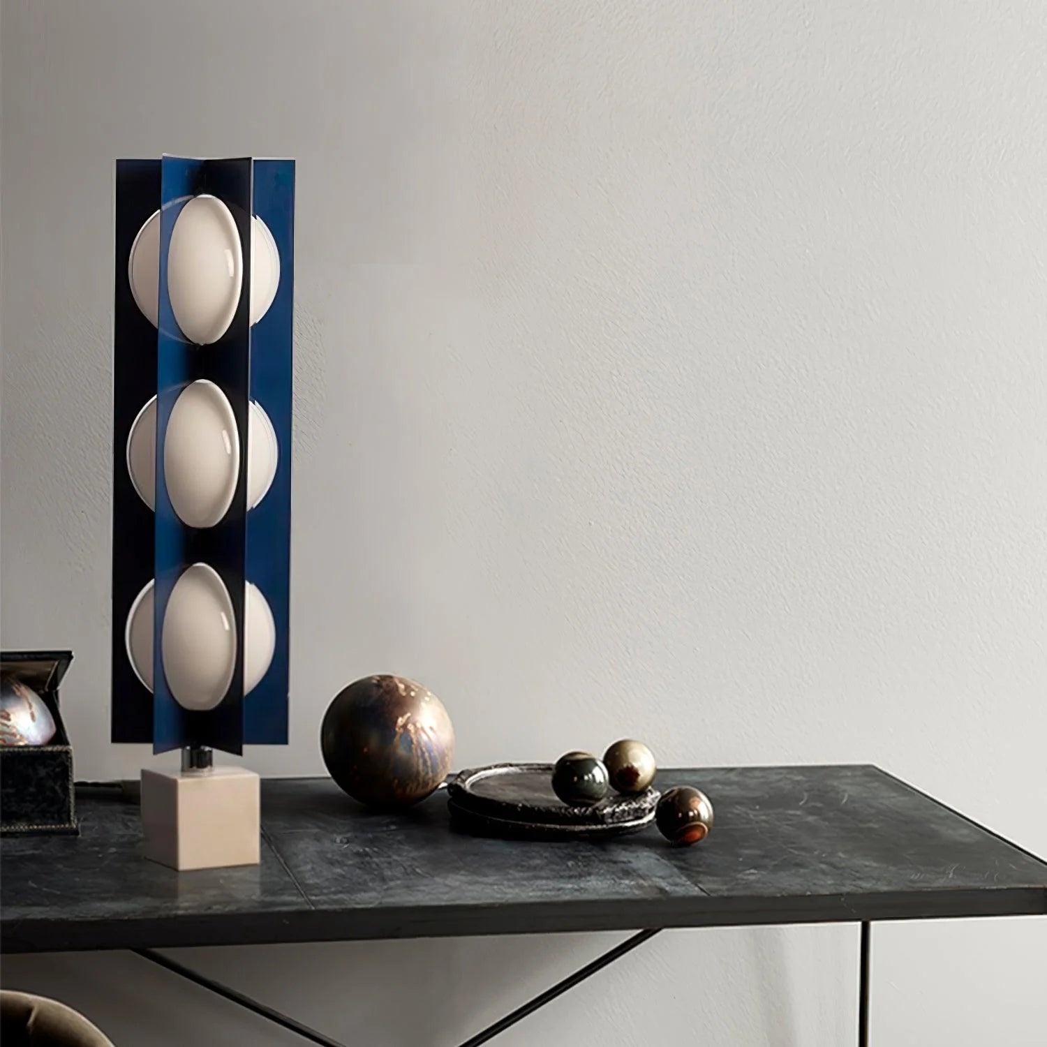 Retro Blue Marble Floor Lamp