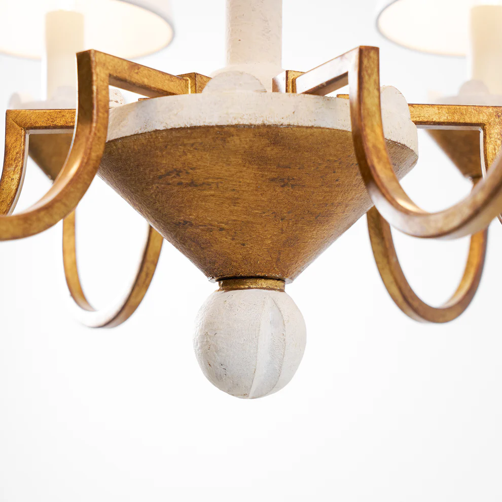 Alessio Magnífico Metal Madera Textil Lámparas de Araña Dormitorio Comedor