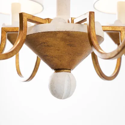 Alessio Magnífico Metal Madera Textil Lámparas de Araña Dormitorio Comedor