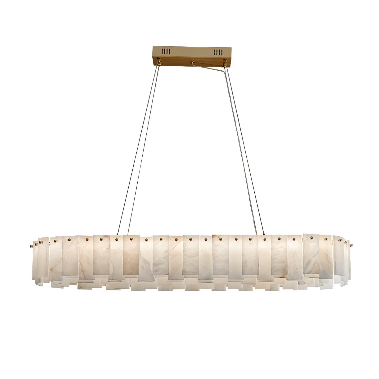 Dune Alabaster Tiered Round Chandelier