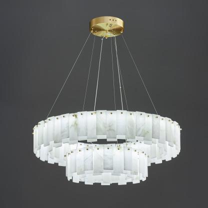 Dune Alabaster Tiered Round Chandelier