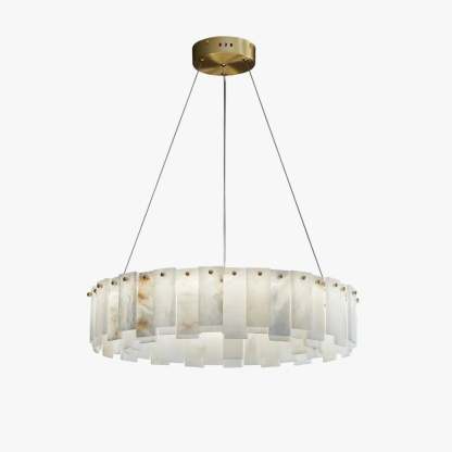 Dune Alabaster Tiered Round Chandelier