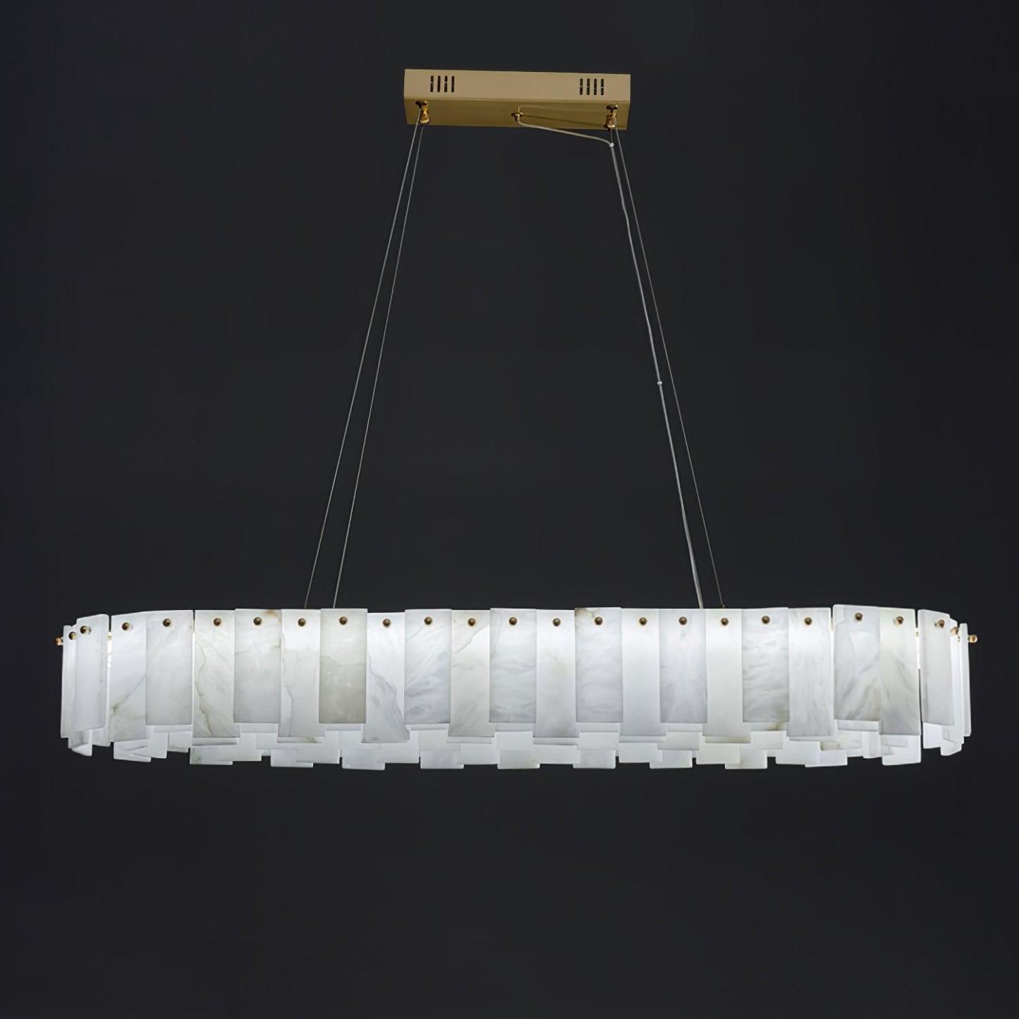 Dune Alabaster Tiered Round Chandelier
