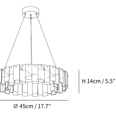 Dune Alabaster Tiered Round Chandelier
