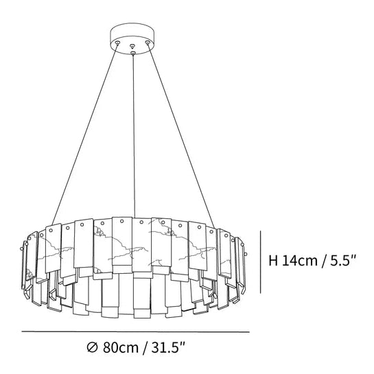 Dune Alabaster Tiered Round Chandelier