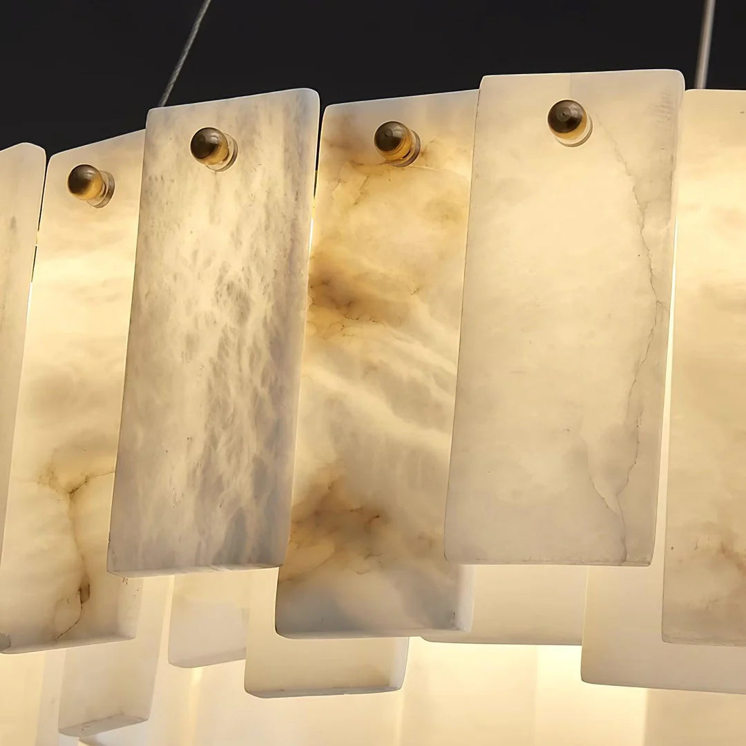 Dune Alabaster Tiered Round Chandelier
