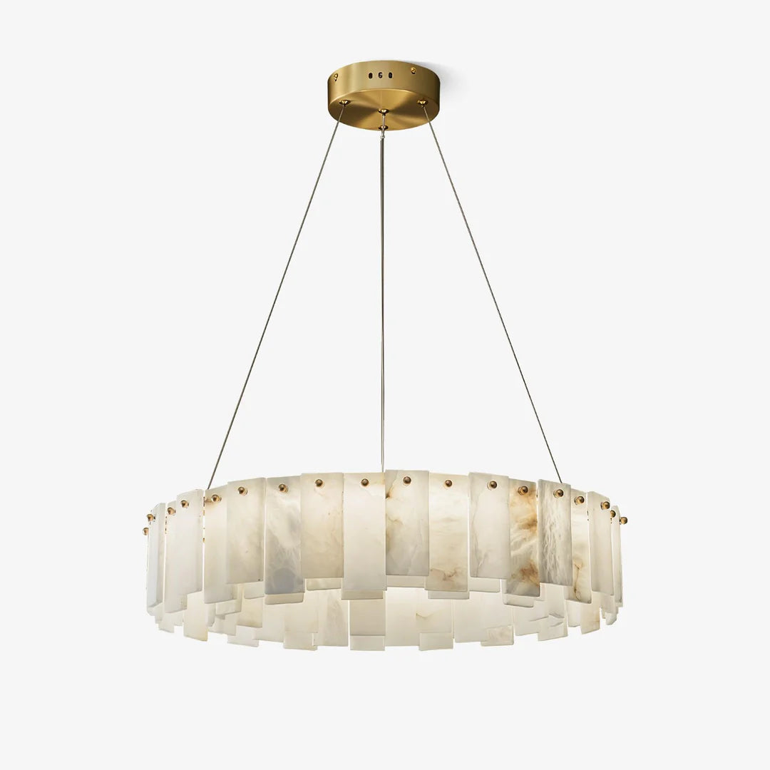 Dune Alabaster Tiered Round Chandelier