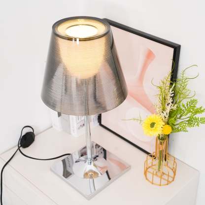 Axis Minimalist Glass Chrome Table Lamp