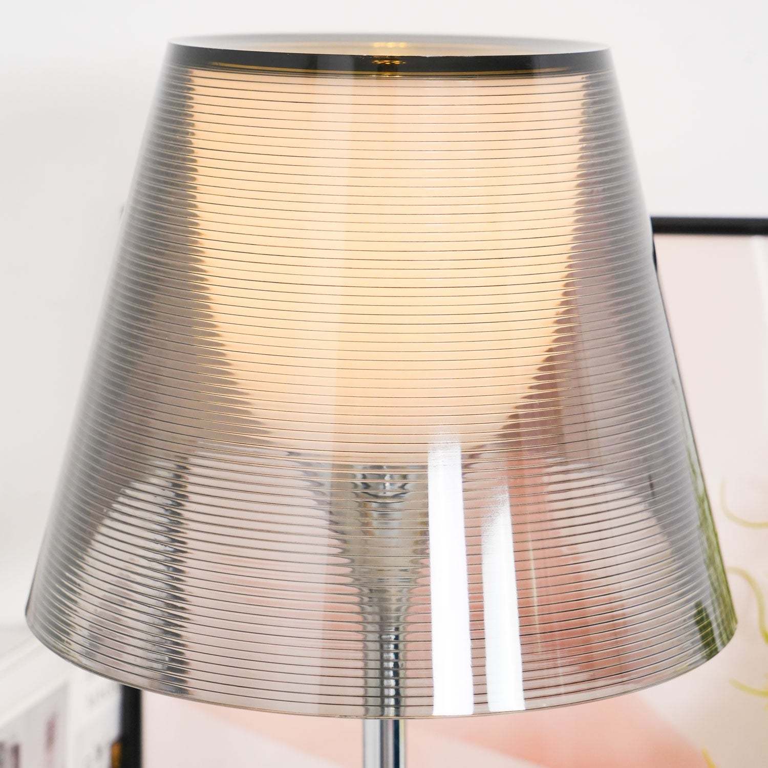 Axis Minimalist Glass Chrome Table Lamp