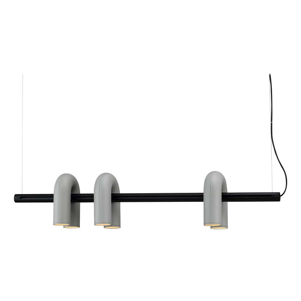 Retro Modular U-Shape Metal Chandelier