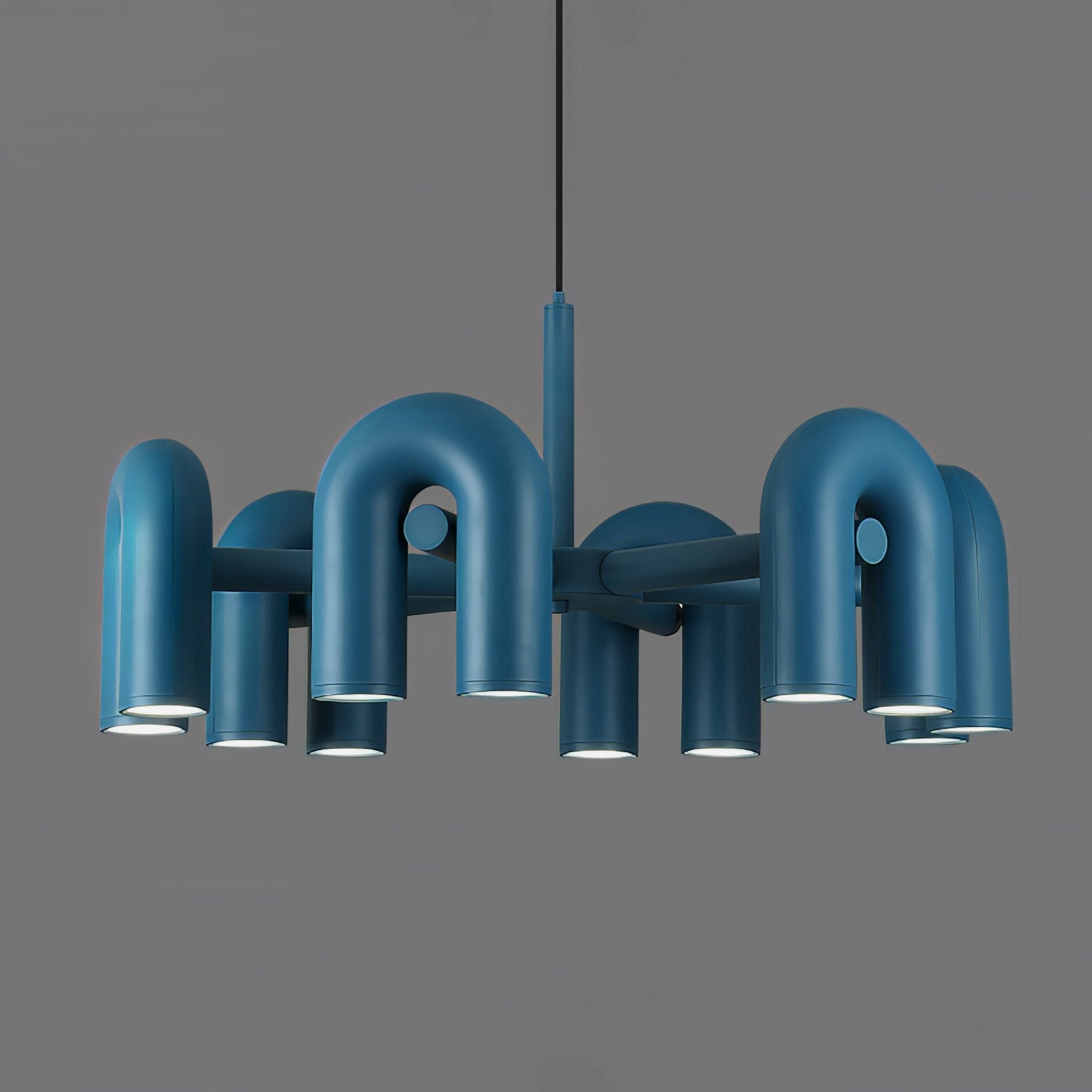 Retro Modular U-Shape Metal Chandelier