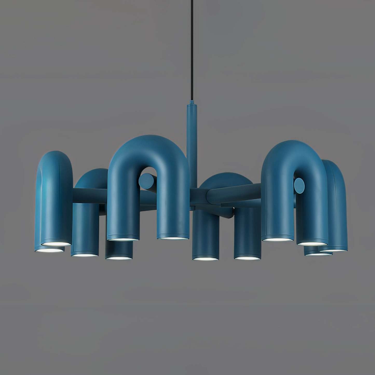 Retro Modular U-Shape Metal Chandelier