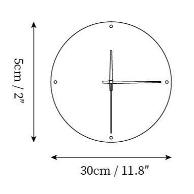 Dune Minimalist Travertine Wall Lamp Clock Beige