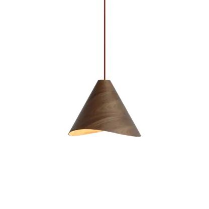 Muto Modern Cónica Madera Lámpara Colgante Comedor Isla de Cocina