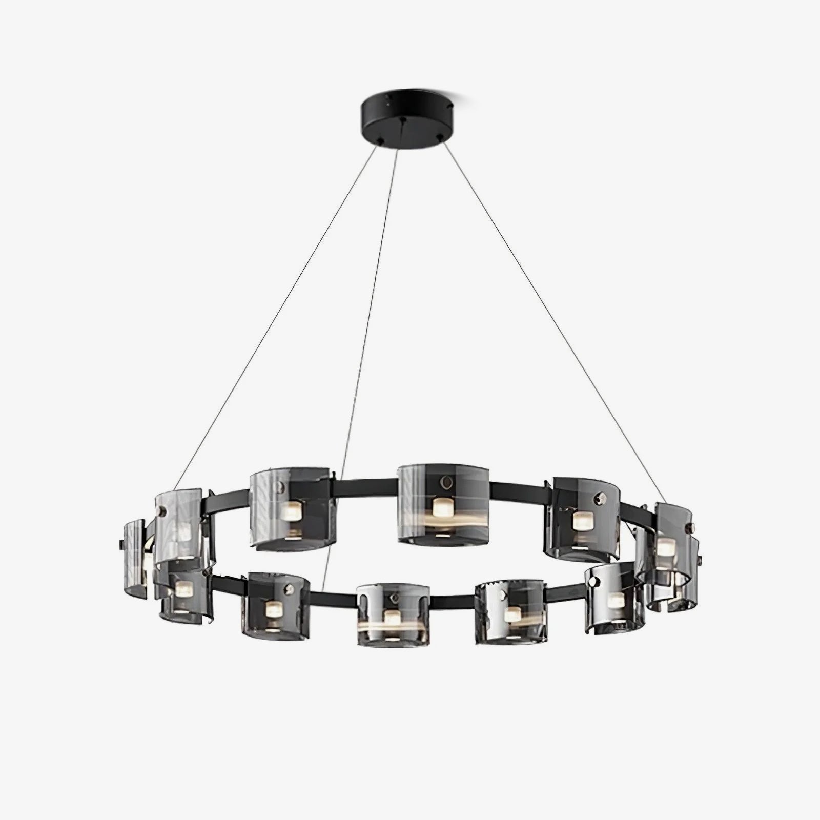 Axis Smoked Glass Chandelier