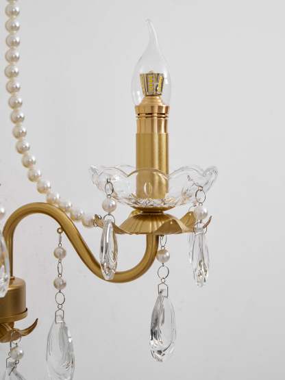 Cristal Perla Cadena Aplique