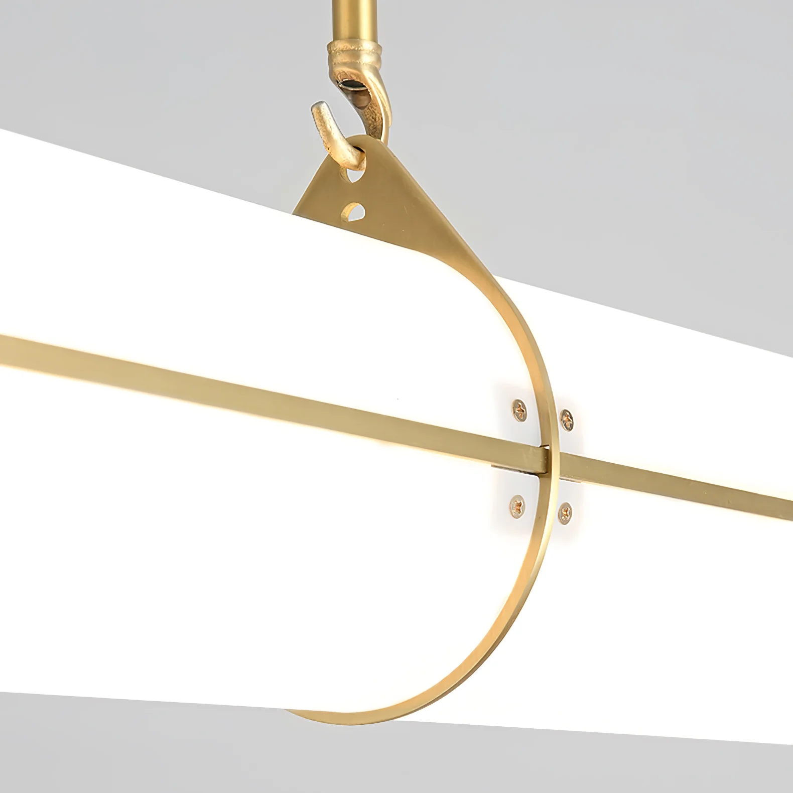 Alessio Industrial Metal Acrylic Gold Black Pendant Light Bedroom Living Room
