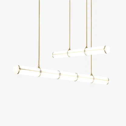 Alessio Industrial Metal Acrílico Oro Negro Lámpara Colgante Dormitorio Salón