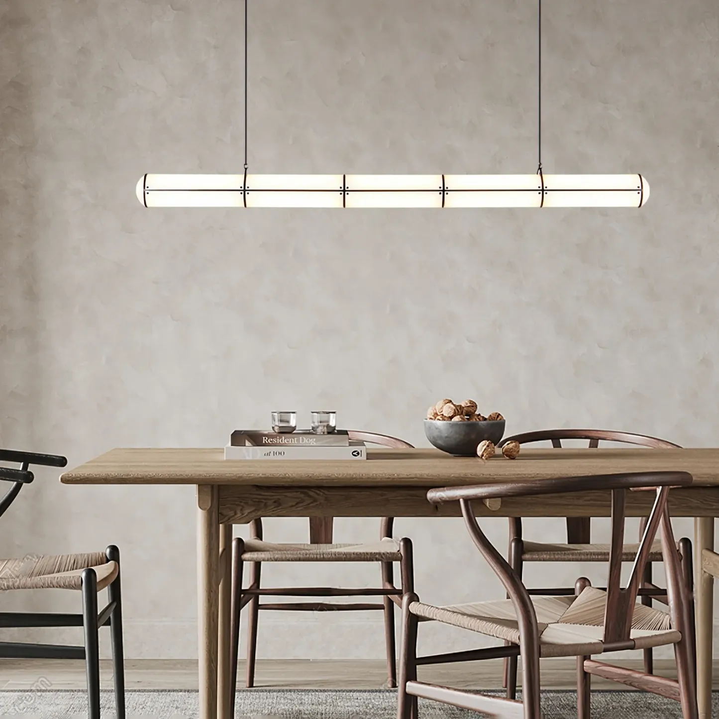 Alessio Industrial Metal Acrílico Oro Negro Lámpara Colgante Dormitorio Salón