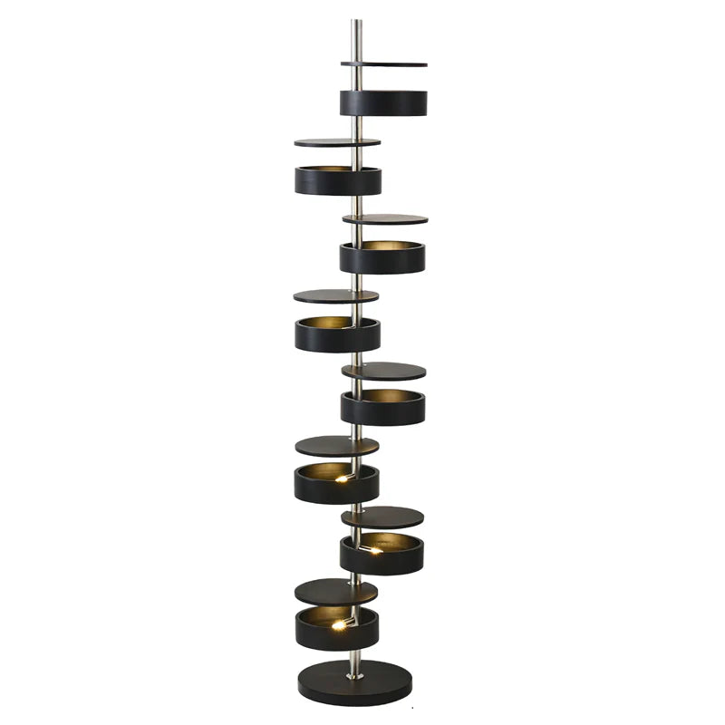 Drift Cylindrical Wood Floor Lamp