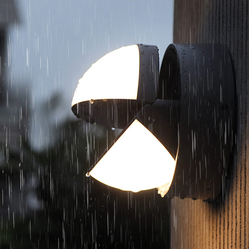 Orr Moderna Lámpara de pared Exterior LED Geometría para Pasillo Metal y Acrílico Giratoria