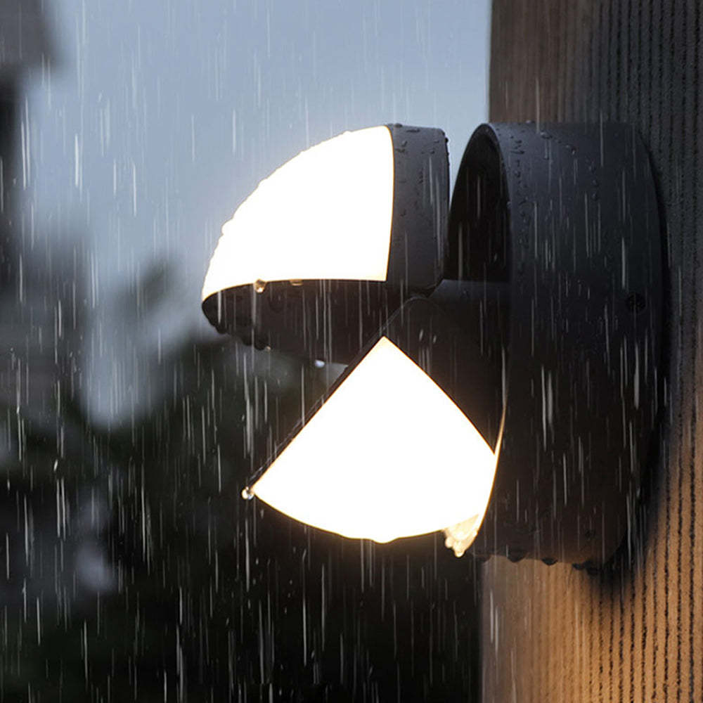Orr Moderna Lámpara de pared Exterior LED Geometría para Pasillo Metal y Acrílico Giratoria