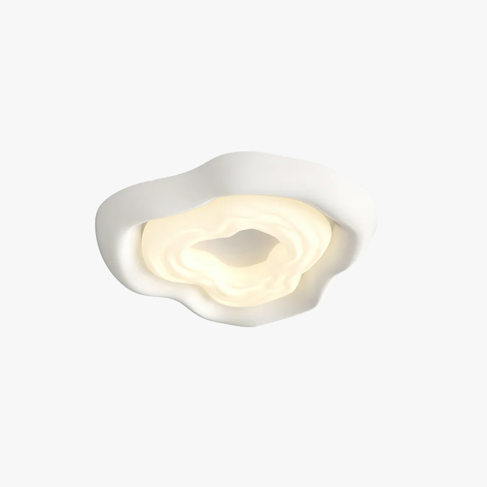 Quinn Unusual White Cream Color Roses Ceiling Lamp Dining Room