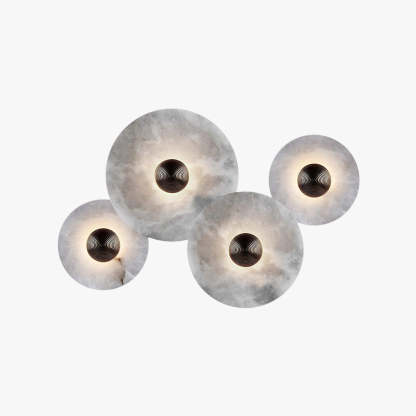 Artelux Round Alabaster Combination Wall Lamp