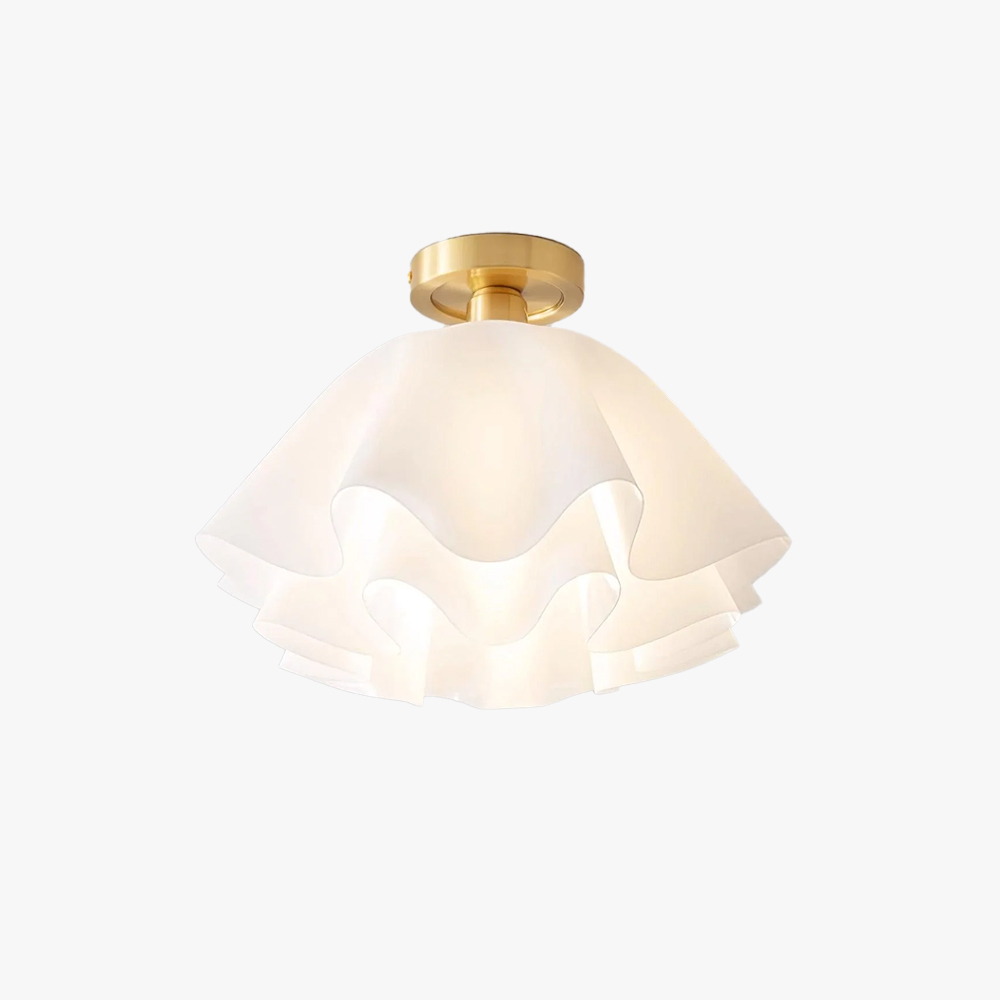 Carins Modern Unusual LED Ceiling Light with pleated shade