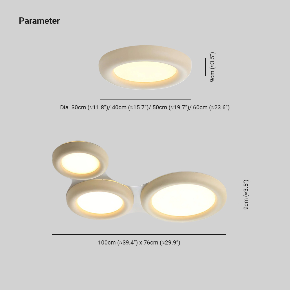 Quinn Modern Round LED Acrylic Ceiling Light Bedroom Living Room