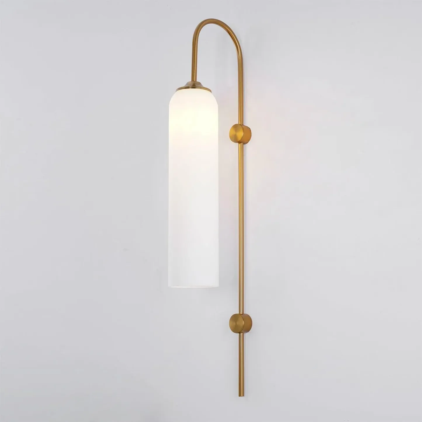 Hailie Minimalism Metal Gold Black Glass Wall Lamp Bedroom Living Room