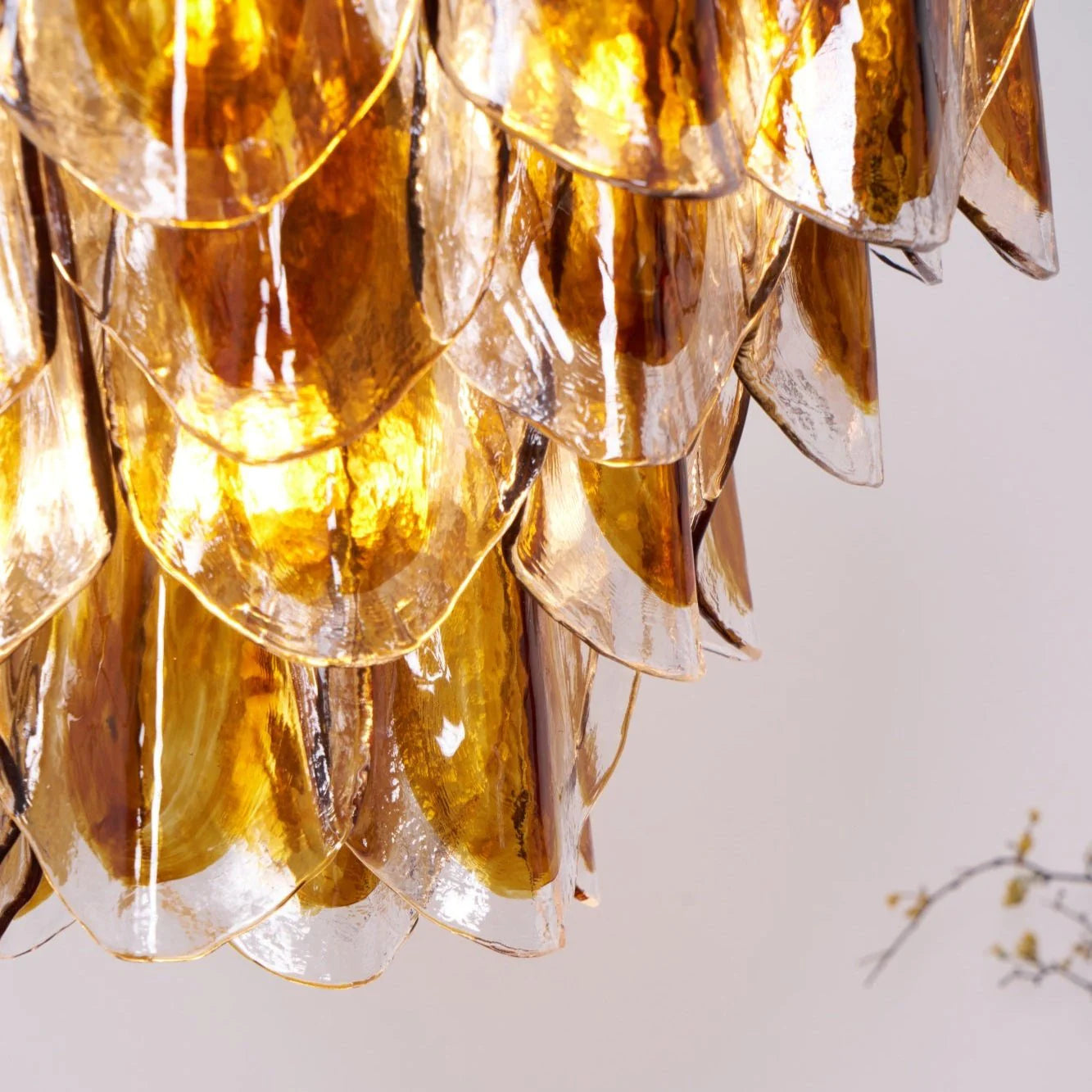 Muse Amber Murano Glass Chandelier