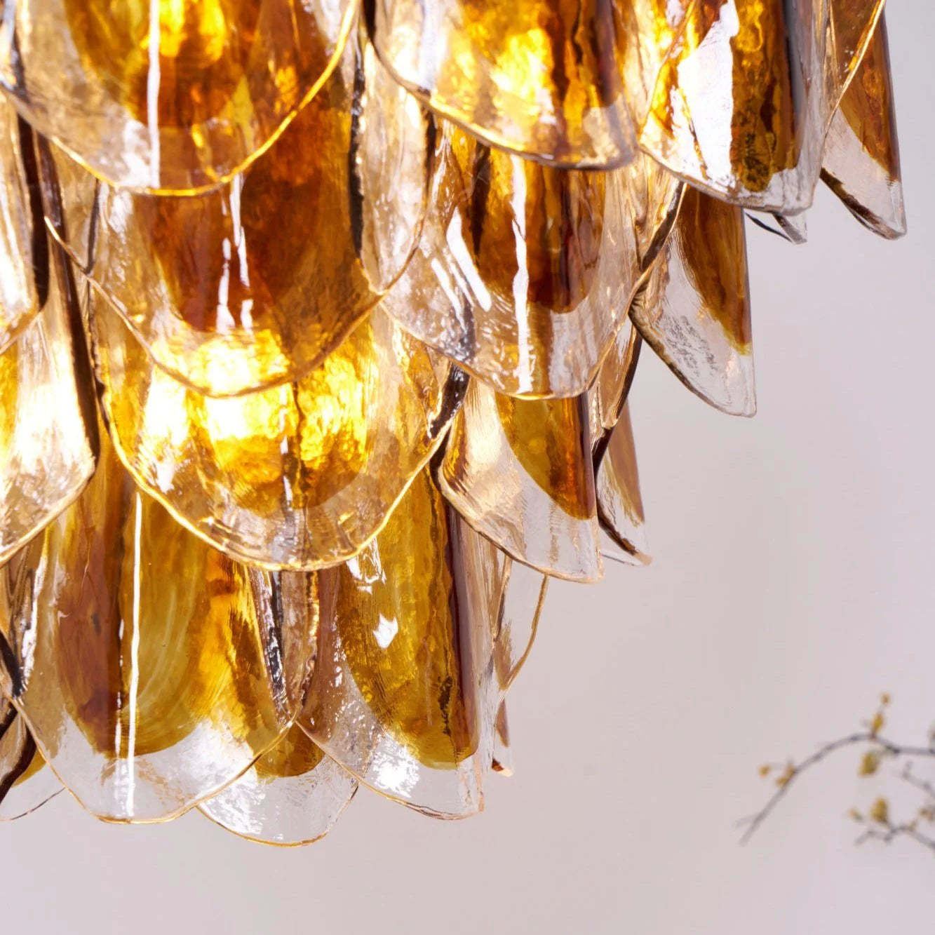 Muse Amber Murano Glass Chandelier
